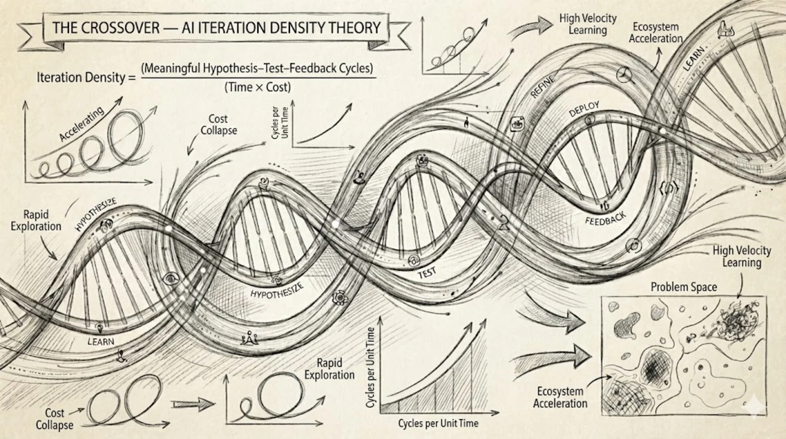 The Crossover — AI Iteration Density Theory